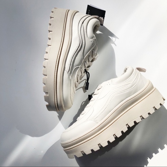zara platform sneakers
